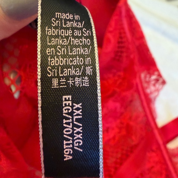 Victoria's Secret Red Lace Lingerie - Picture 3 of 9